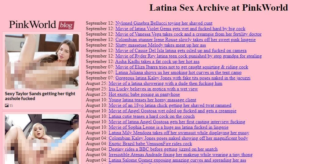 pinkworld latina porn